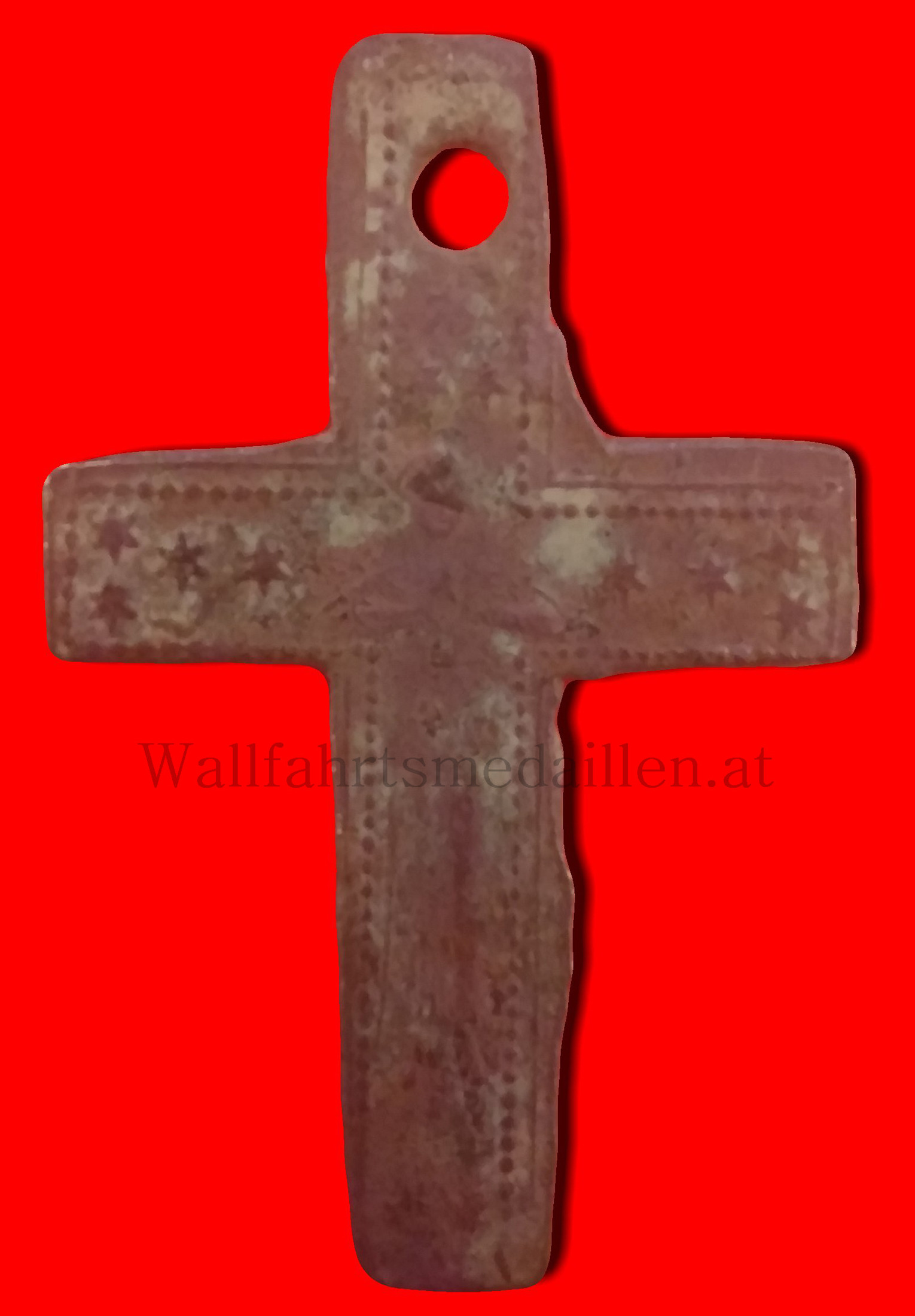 Lateinisches Kreuz mit Perlrand
